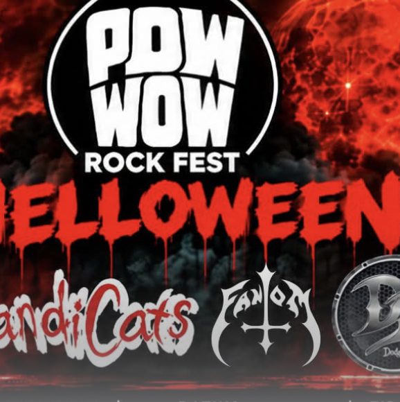 Pow wow rock fest: Scandicats + Fantom + Dodgers Dive + Etoile + Pat Where you at? live at Pow wow rock fest, Olearys Vällingby, Stockholm 31 Oct 2026 — gig poster