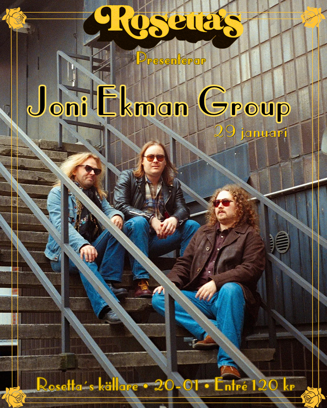 Joni Ekman Group • Live på Rosetta´s live at Rosettas, Stockholm 29 Jan 2027 — gig poster