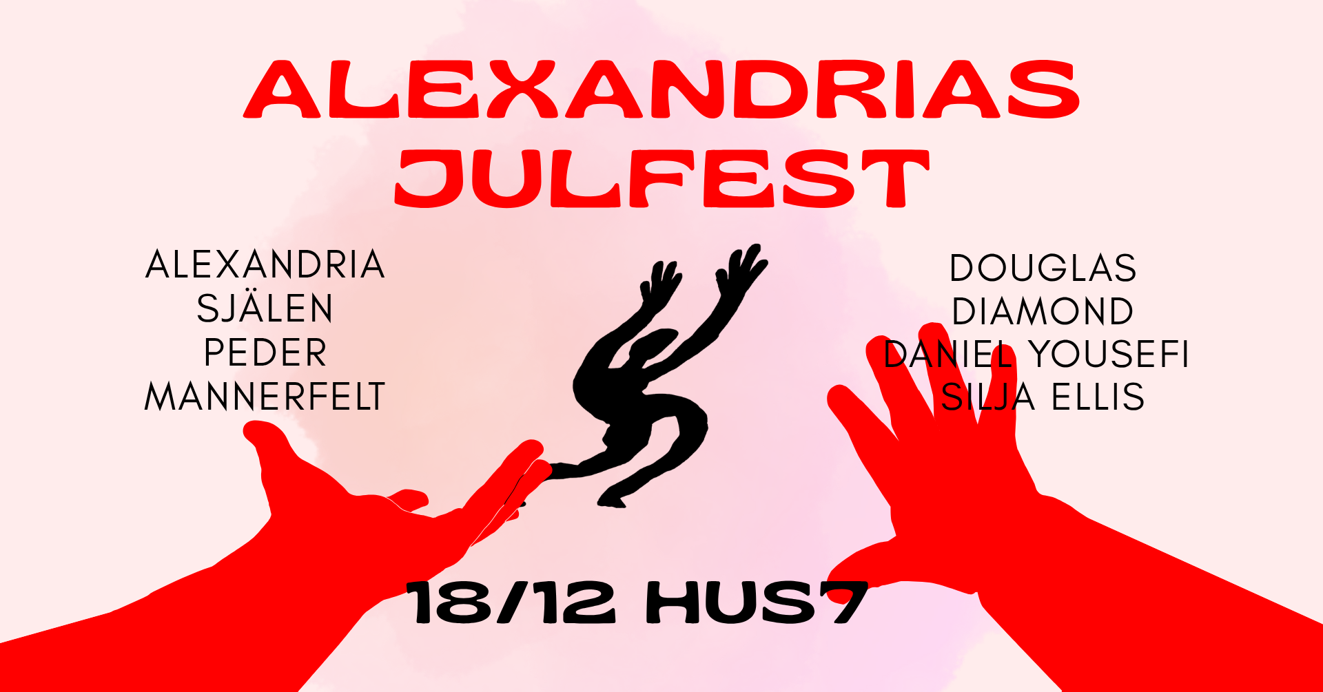 Alexandrias julfest live at Hus 7, Slakthusen, Stockholm 18 Dec 2026 — gig poster